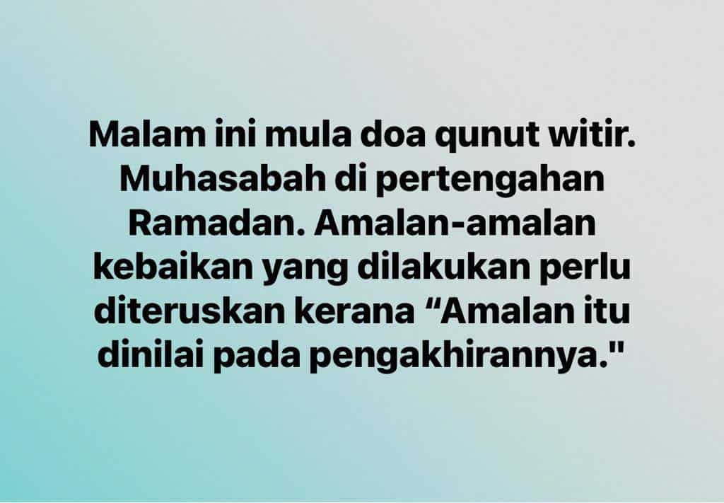 Doa Qunut Witir Ustaz Dr Idris Sulaiman