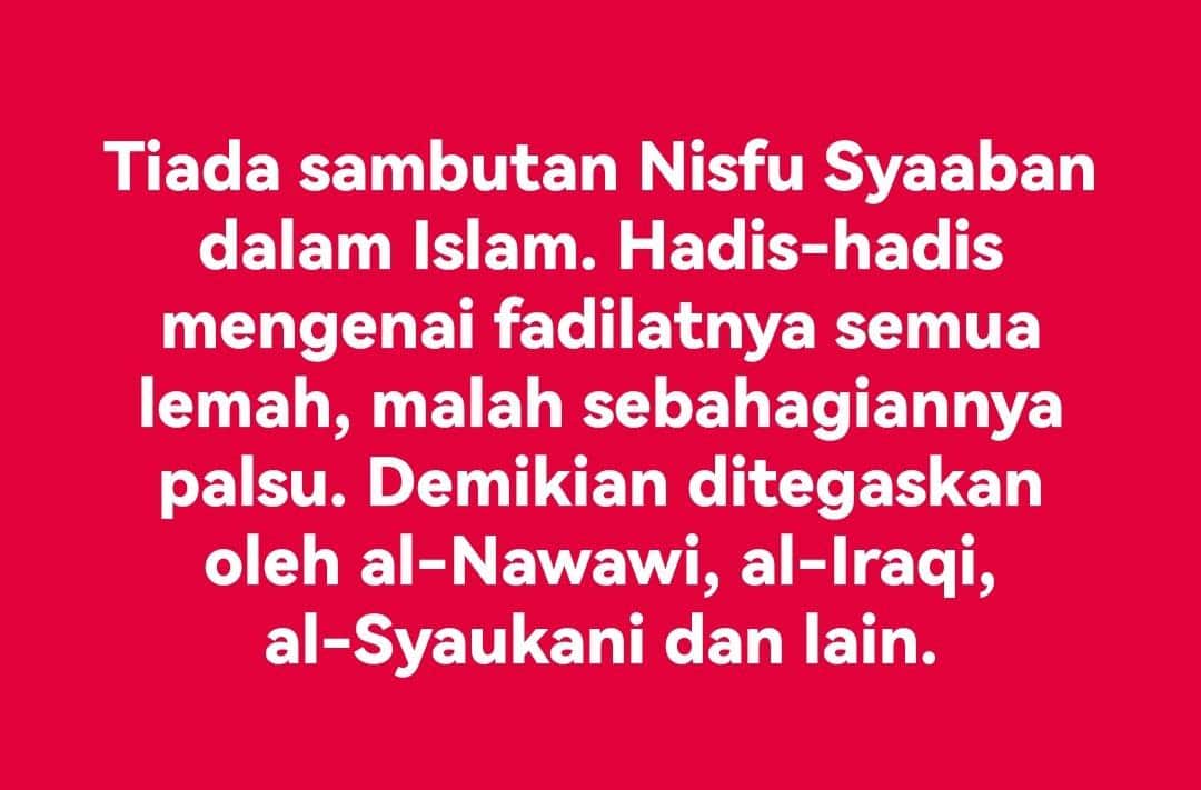 SAMBUTAN NISFU SYAABAN Ustaz Dr Idris Sulaiman