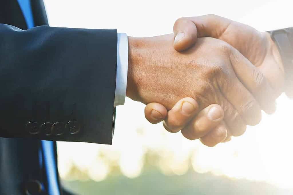 Business handshake