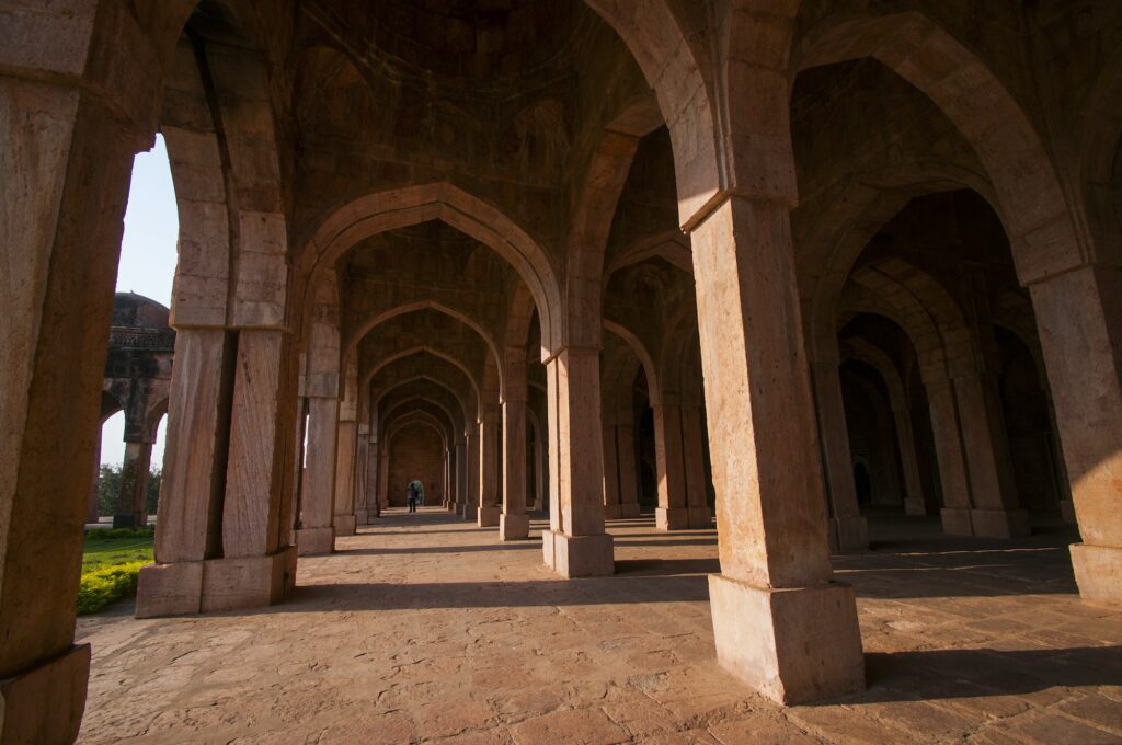 Ashrafi Mahal and Jama Masjid Mosque in Mandu, Madhya Pradesh, India
