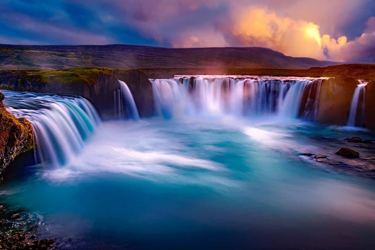 godafoss, iceland, waterfall