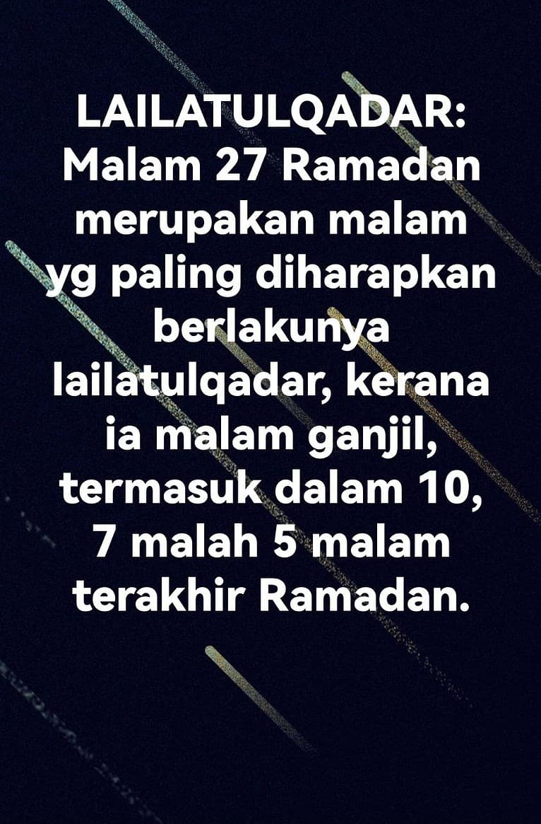 MALAM 27 RAMADAN: 17 April 2023