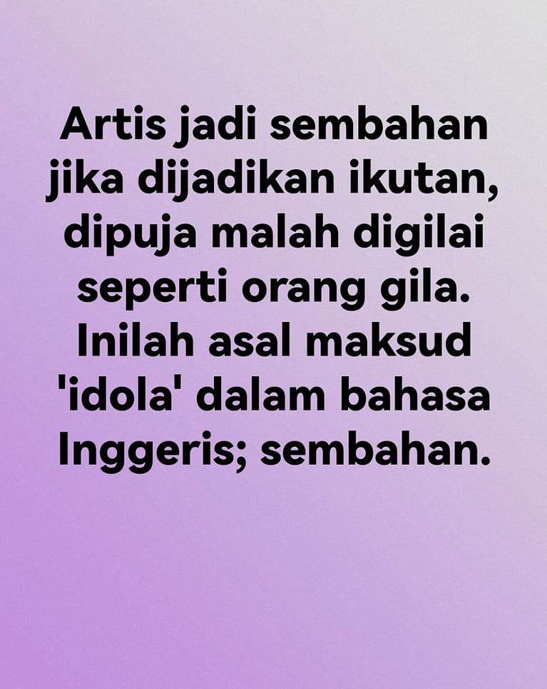 ARTIS JADI IDOLA SEMBAHAN DI BARAT