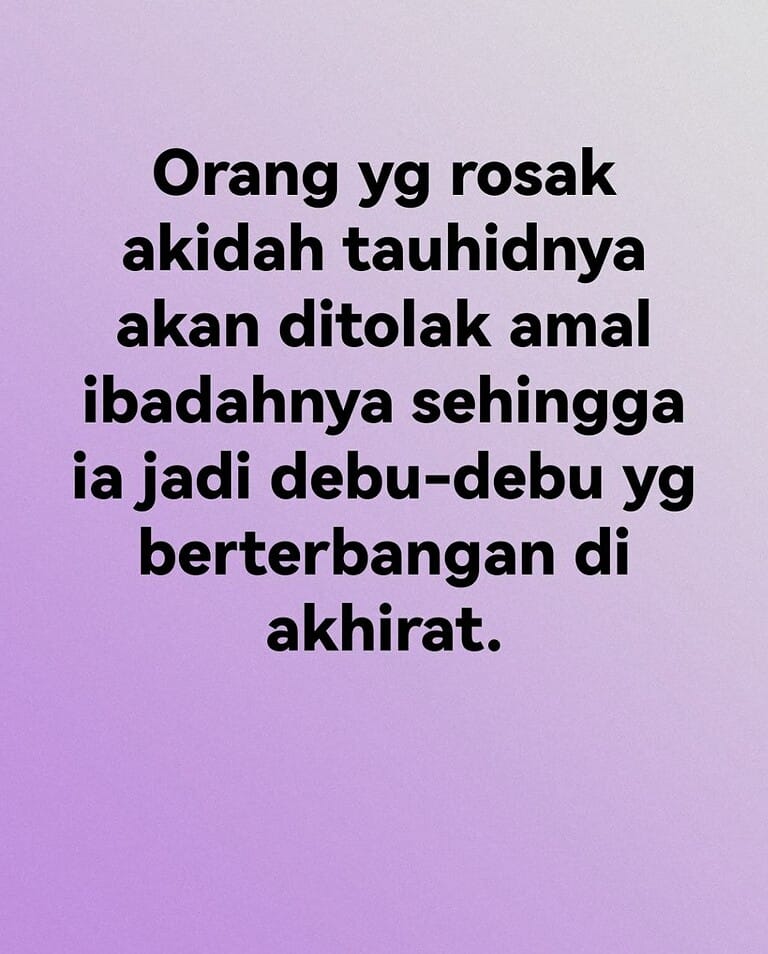 PENTINGNYA AKIDAH TAUHID