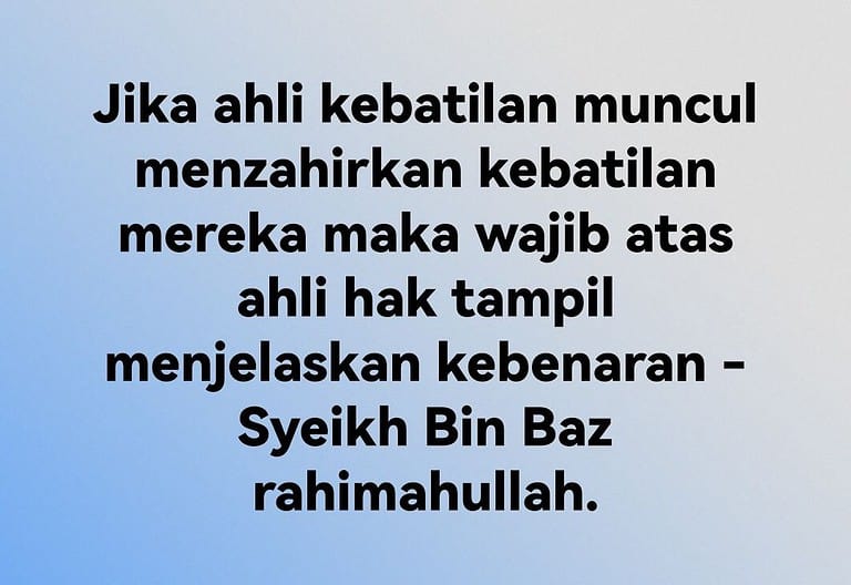 KEBENARAN WAJIB DIJELASKAN