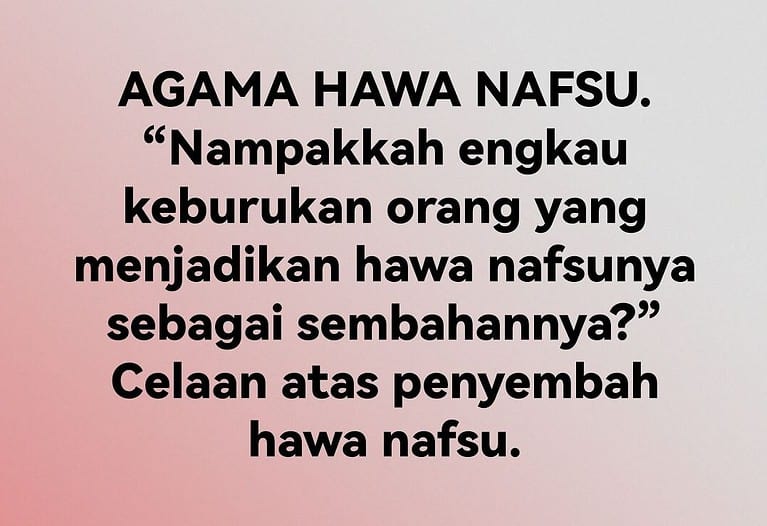 AGAMA HAWA NAFSU