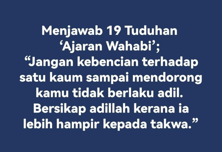 MENJAWAB 19 TUDUHAN ‘AJARAN WAHABI’