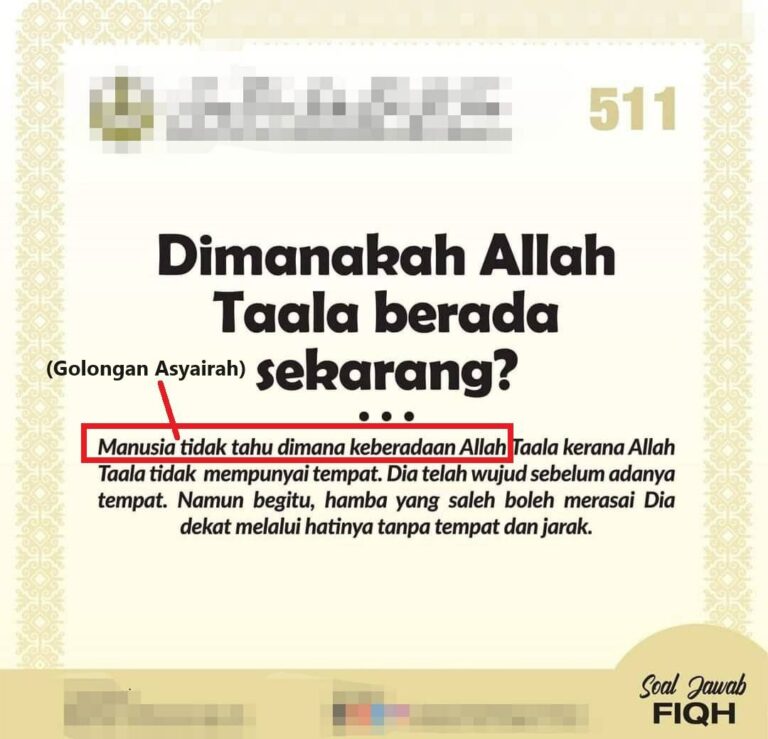 PENGAKUAN JUJUR ASYAIRAH: MEREKA TIDAK TAHU DI MANA ALLAH