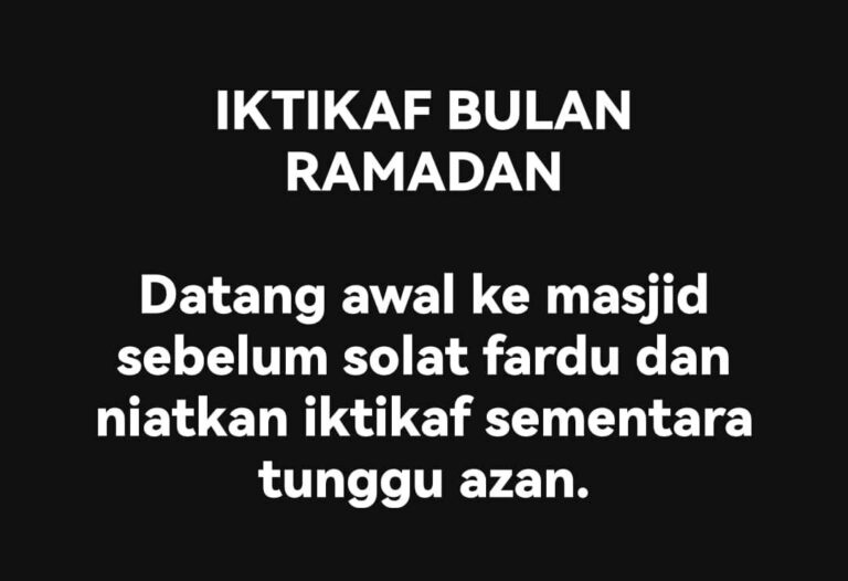 IKTIKAF BULAN RAMADAN