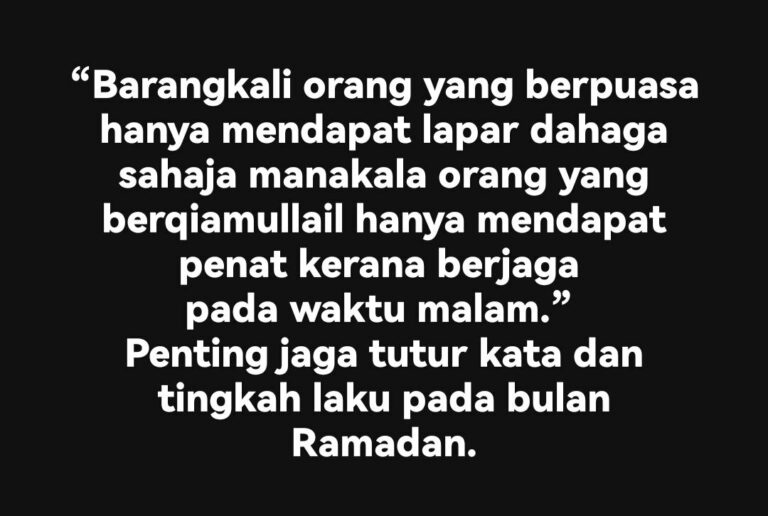 PUASA BUKAN HANYA BERLAPAR DAHAGA