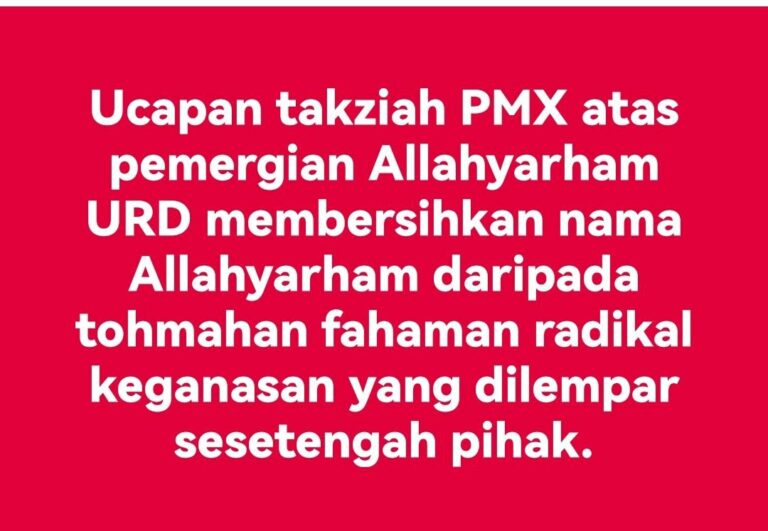NAMA URD DIBERSIHKAN DARIPADA TOHMAHAN FAHAMAN RADIKAL