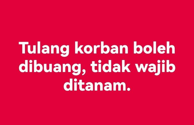 TULANG KORBAN BOLEH DIBUANG
