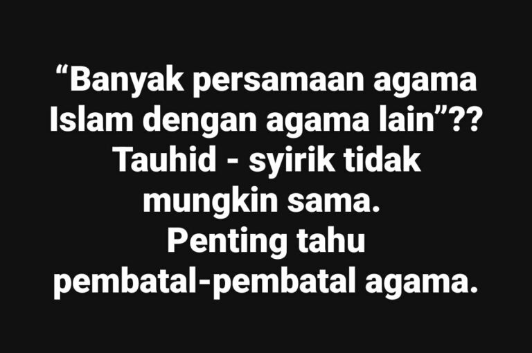 VIDEO TULAR: “BANYAK PERSAMAAN ISLAM DENGAN AGAMA LAIN”??