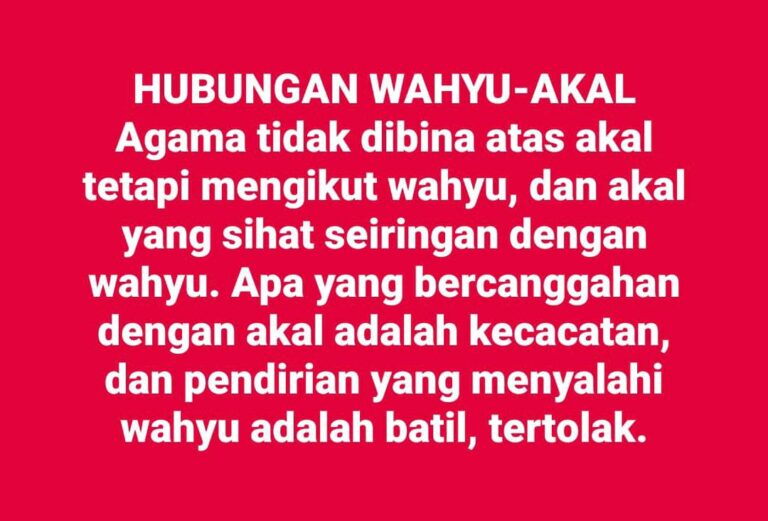 HUBUNGAN WAHYU – AKAL