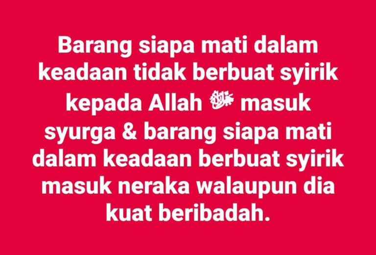KELEBIHAN TAUHID & BAHAYA SYIRIK