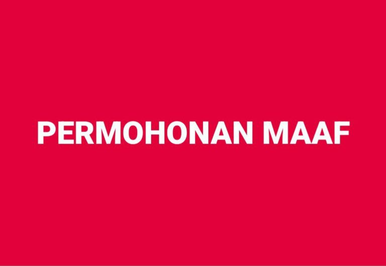 PERMOHONAN MAAF