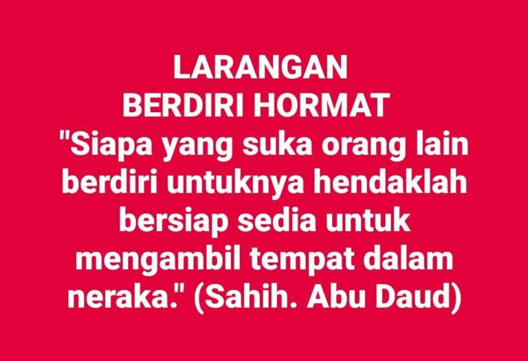 LARANGAN BERDIRI HORMAT