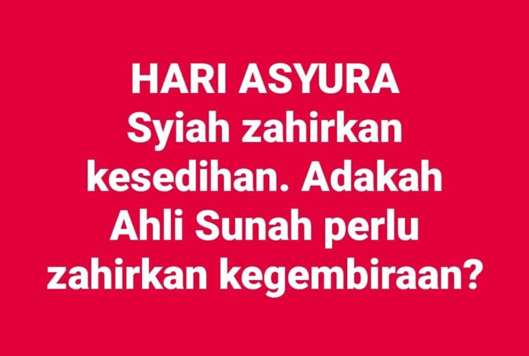 HARI ASYURA: SEDIH ATAU GEMBIRA? BUBUR ASYURA