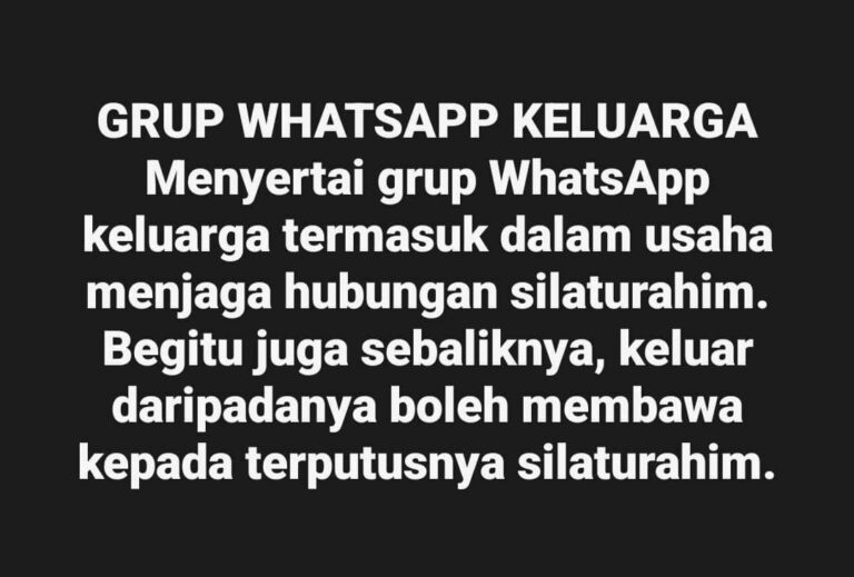 GRUP WHATSAPP KELUARGA