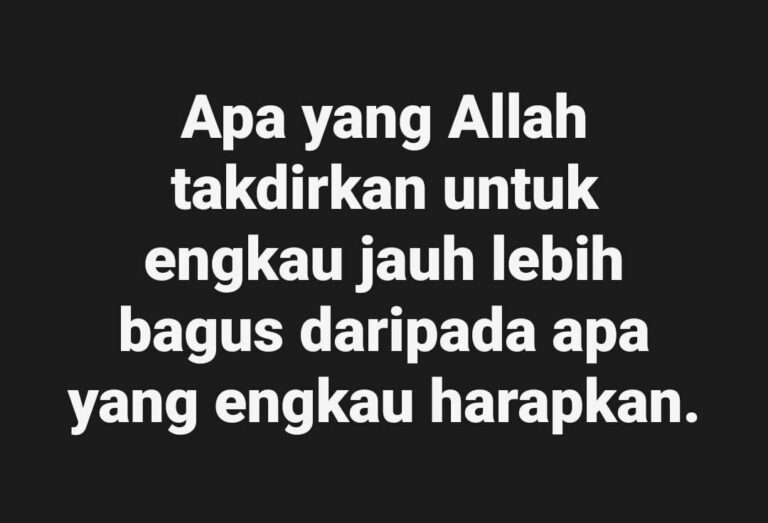 MENERIMA SEGALA TAKDIR