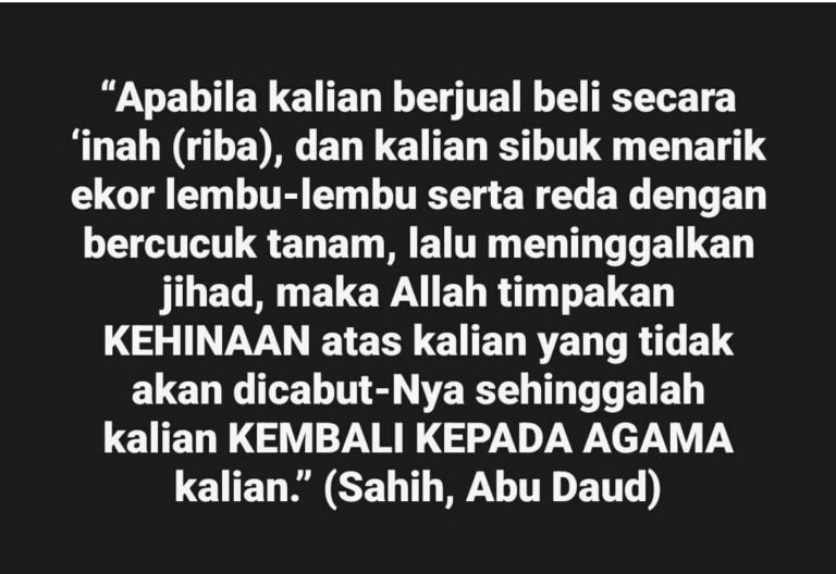 SYARAT KEMENANGAN: KEMBALI KEPADA AJARAN AGAMA