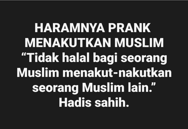 HARAMNYA PRANK MENAKUT-NAKUTKAN MUSLIM