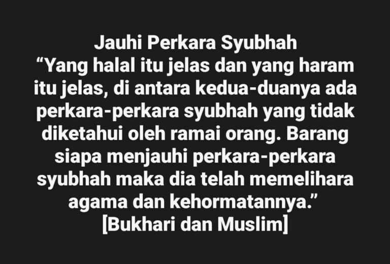 JAUHI PERKARA SYUBHAH